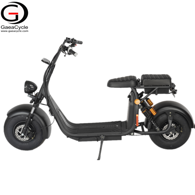 Eu warehouse 60V 1500W Long Range City coco Fat Tire electric scooter for adults with 2 seats