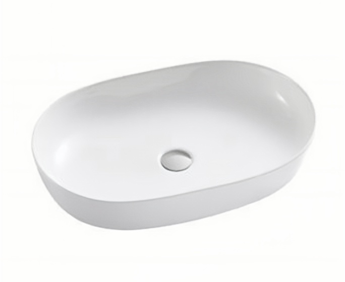 Modern big size Ceramic wash basin sink for bathroom Rectangle white glossy Counter top cabinet basin sink Art basin for washing