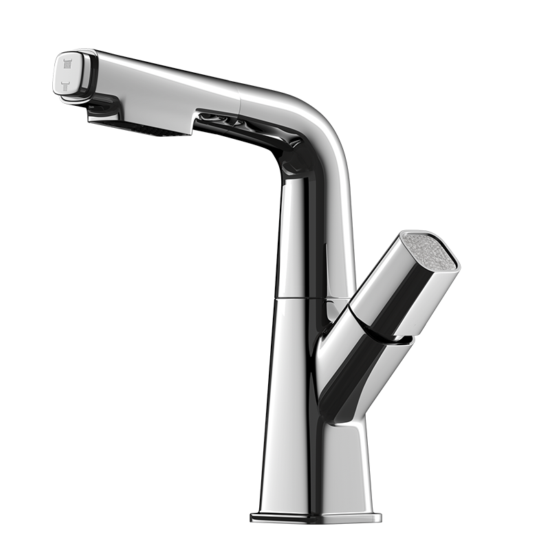 Cold and Hot Dual control Draw and pull freely Refined copper Faucet Water Tap Universal rotation faucet for Kitchen washing