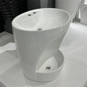 Chaozhou Wholesales Muslim Ceramic Wall Wash Basin WIth Foot Wudu Wadsher Sink