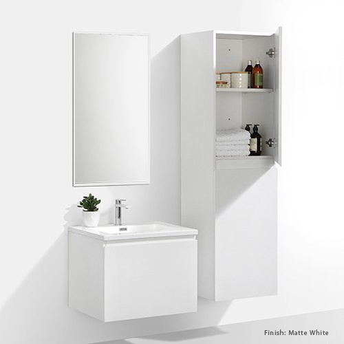 Australian Style High Gloss White/Matte White Wall Hung Small Corner Bathroom Vanity