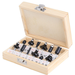 Manufacturer price wood milling cutter set 6 mm shank box package 0.489 KGS milling cutter