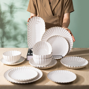 Tableware Fish Plate Creative Plate Set Dinner Plate Ceramic Bowl Manufacturers Wholesale Japanese-style Household Kiln Ceramic