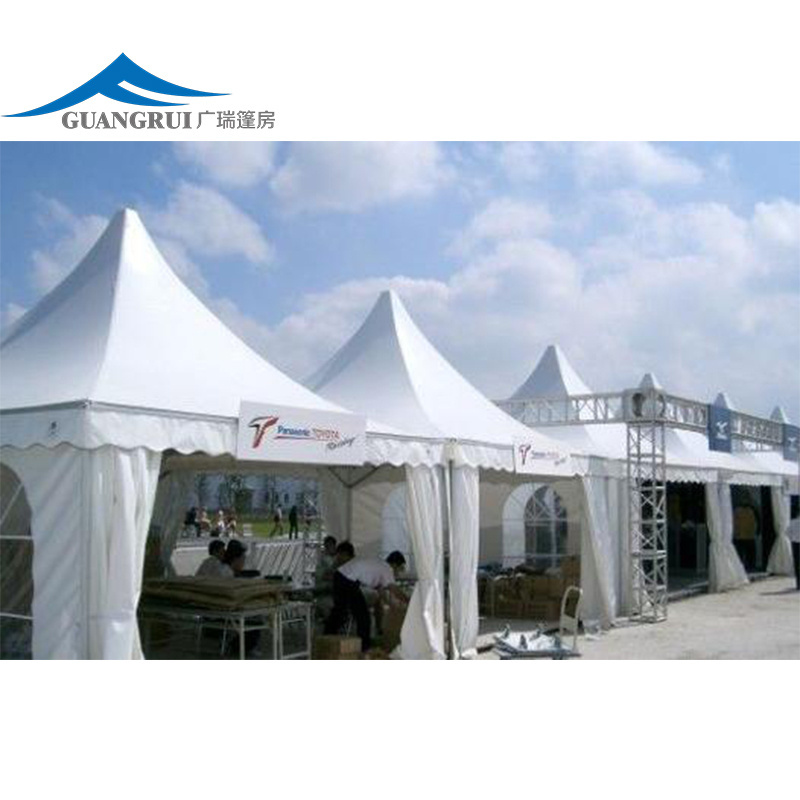 Luxury Outdoor Canvas  Gazebo Pagoda Tent 3X3 4X4 5X5 10X10 Waterproof Canopy Wind Resistance Features Party Marquees