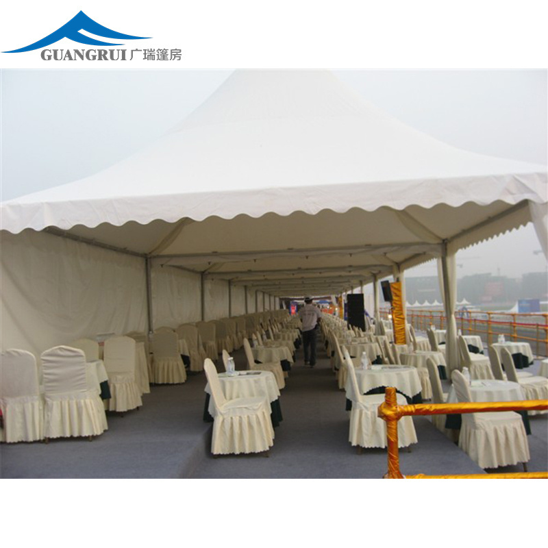 Luxury Outdoor Canvas  Gazebo Pagoda Tent 3X3 4X4 5X5 10X10 Waterproof Canopy Wind Resistance Features Party Marquees