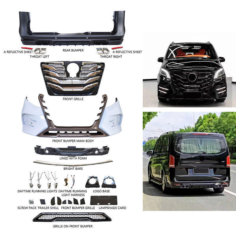 2023 most popular Lorinser style car bumper grille bodykit  mercedes metris body kit for mercedes vito body kit amg