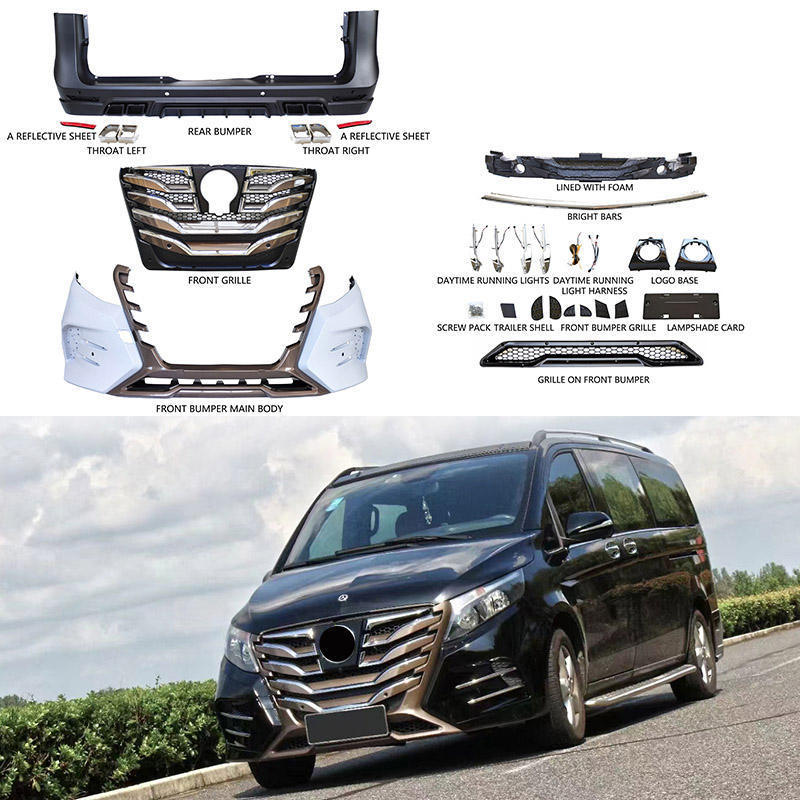 2023 most popular Lorinser style car bumper grille bodykit  mercedes metris body kit for mercedes vito body kit amg