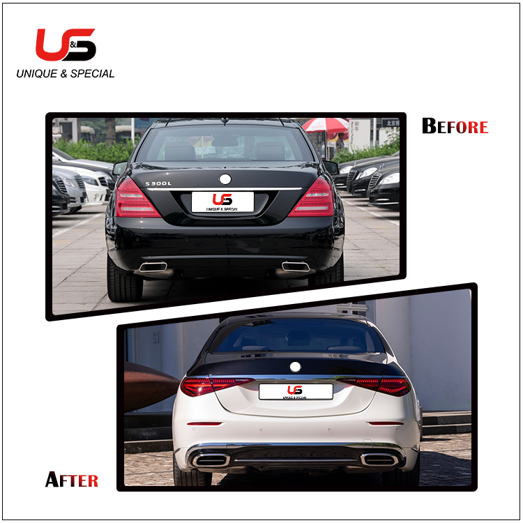 Car accessories W221 upgrade W223 body kits for Mercedes benz S class W221 2006-2013 facelift to 2021 W223   Maybach model