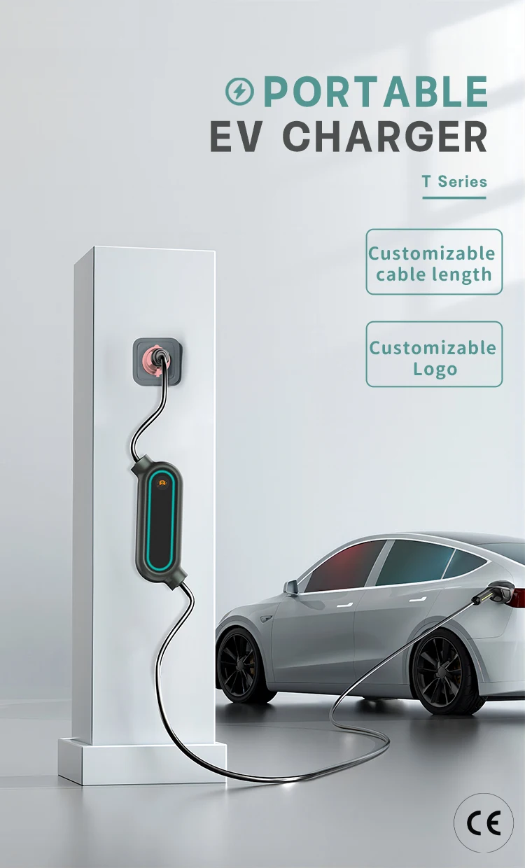 Wall Mounted Portable EV AC Home Wallbox Car Charger Level 2 Fast Charging Station Type 2 11kw 22kw 16A 32A Fast 450V AC