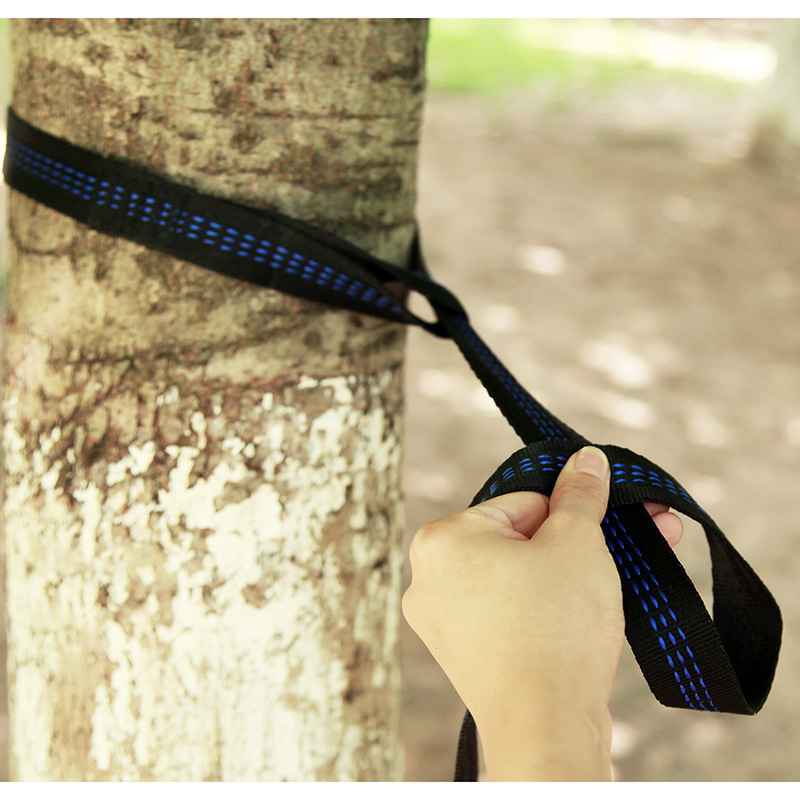 Custom Logo High-strength Load-bearing Polyester 3m Outdoor Hammock Tree Straps with Carabiner