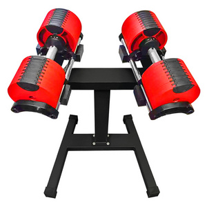 2024 New Arrivals Premium Quality 32kg 36kg 80lb 90lb 100lb 2kg Increments Adjustable Dumbbell Set with Rack