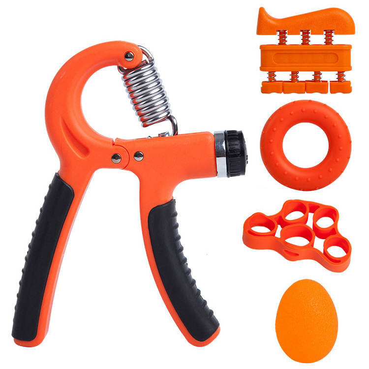 Hand Grip Strengthener (5 Pack) Forearm Exerciser Adjustable Resistance Hand Gripper Finger Stretcher Grip Ring