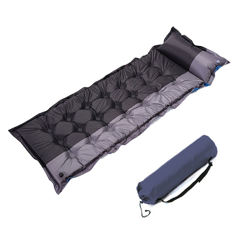 Outdoor Backpacking Portable Air Foam Sleeping Camping Mat 2 inch Thickness Self Inflating Mattress Pad