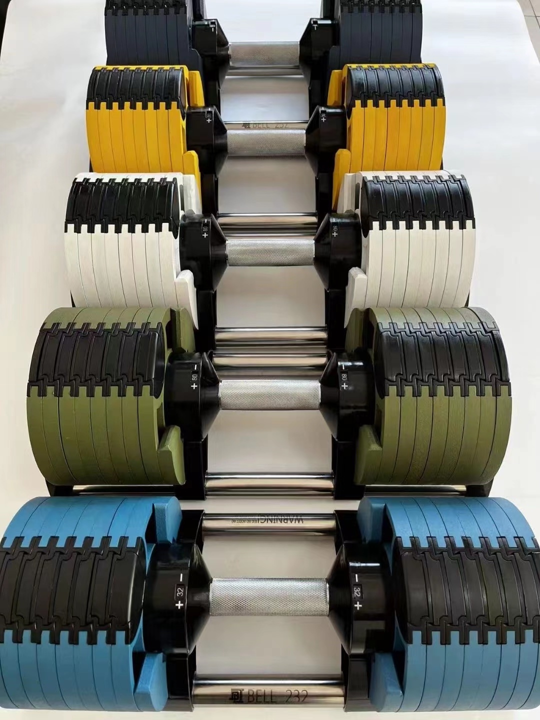 2024 New Arrivals Premium Quality 32kg 36kg 80lb 90lb 100lb 2kg Increments Adjustable Dumbbell Set with Rack