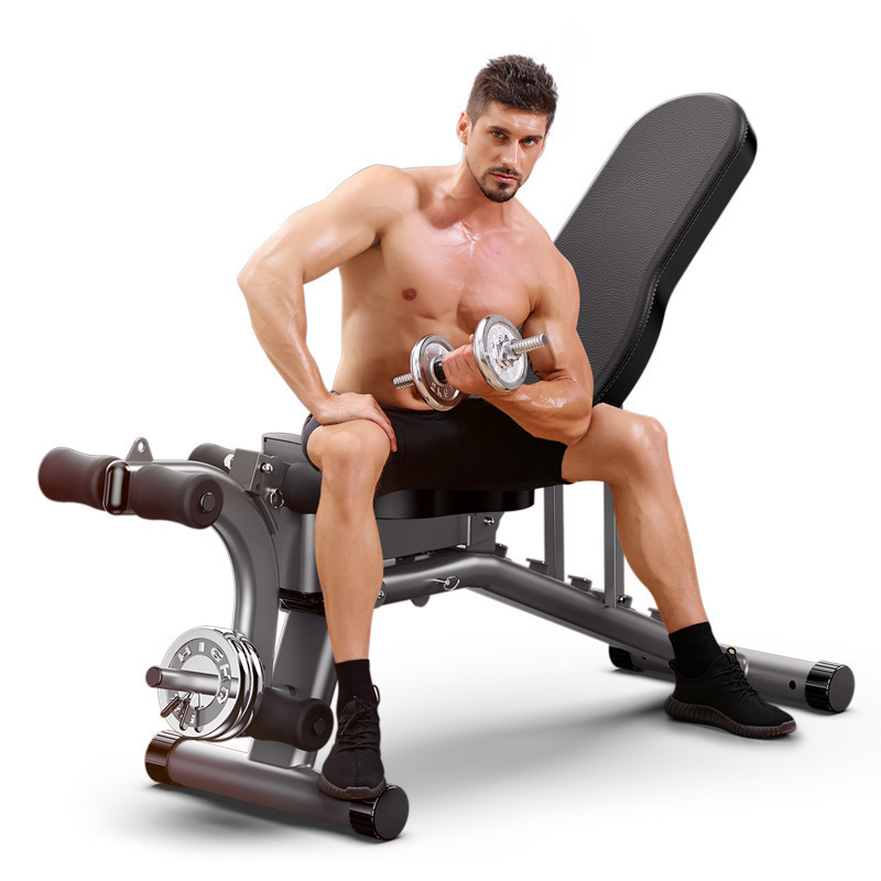 Multifunctional strength training dumbbell bench folded exercises sit-up fitness bench press