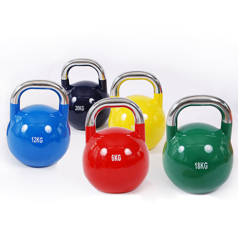 Gym Strength Training Kettlebell 4KG to 30KG Weightlifting Fitness Colored Cast Iron Competition Kettle Bell