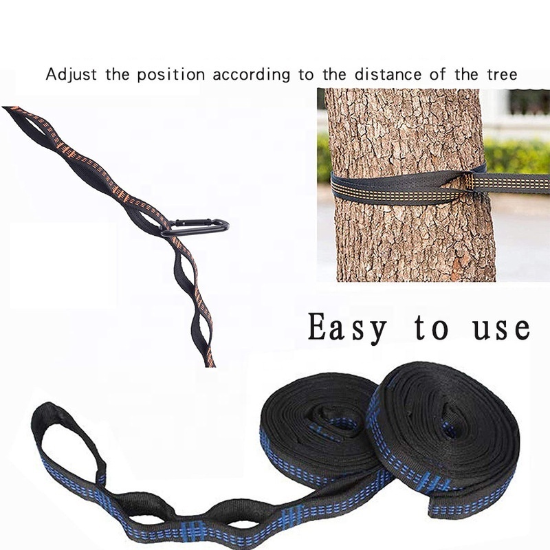 Professional Hammock Straps 2m 3m 18 Loops Outdoor Camping Tree Straps No Stretch Suspension System Kit