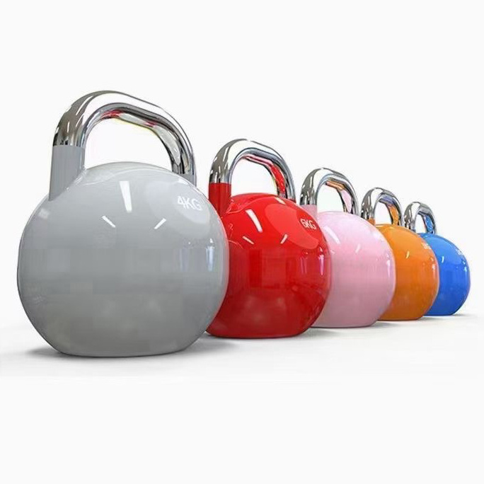 Gym Strength Training Kettlebell 4KG to 30KG Weightlifting Fitness Colored Cast Iron Competition Kettle Bell