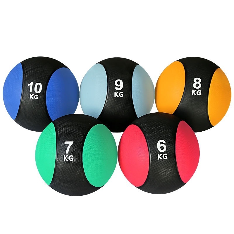 Wholesale Professional Commercial Fitness equipment Two Color Exercise Balance Training Rubber Medicine Ball