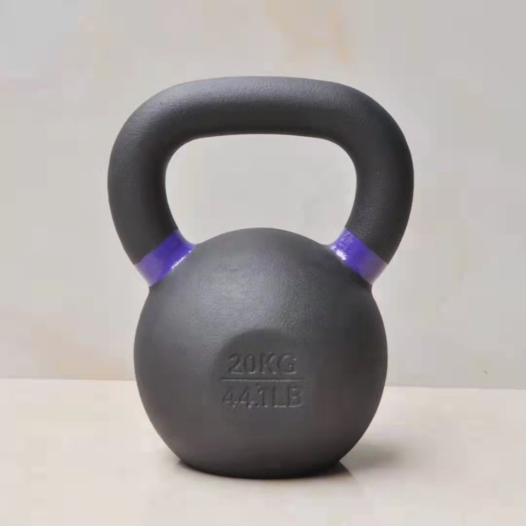 High Quality HOT selling 5-50lb Vinyl Coated Cast Iron Adjustable Kettlebell Indoor Exercise Fitness Competition Kettlebell