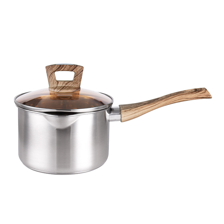 Capsuled Bottom Stainless Steel Cookware Sauce Pan Stainless Steel Milk Pan