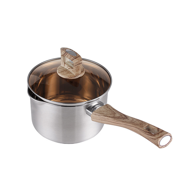 Capsuled Bottom Stainless Steel Cookware Sauce Pan Stainless Steel Milk Pan