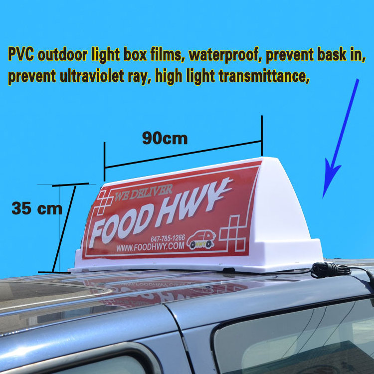 large taxi top advertising light box taxi roof advertising box LED lighting