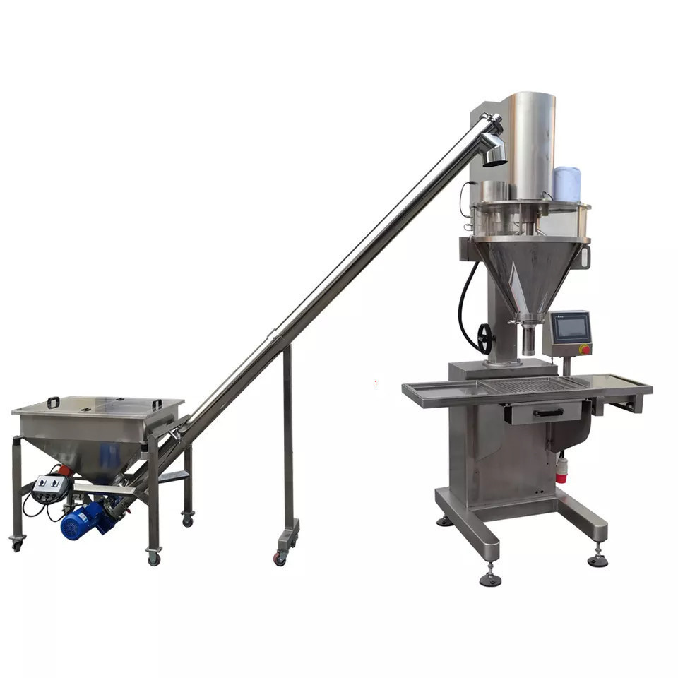 Automatic  chocolate syrup powder rotary powder filling machine and cocoa powder auger filling machine