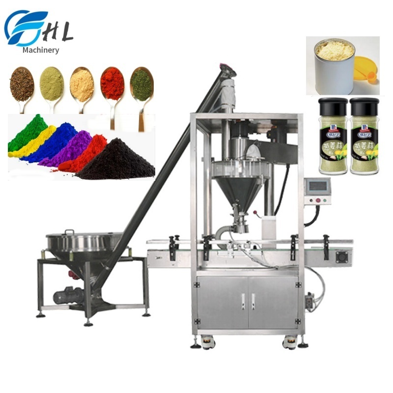 Automatic  chocolate syrup powder rotary powder filling machine and cocoa powder auger filling machine