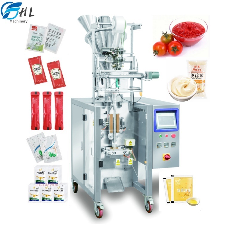 3 or 4 side seal bag powder sachet filling machine/honey  sachet packaging