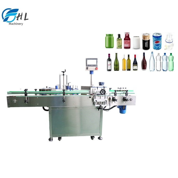 Automatic Round Bottle Labeling Machine Beer Glass Plastic Bottle Sticker Labeler Labeling Machine