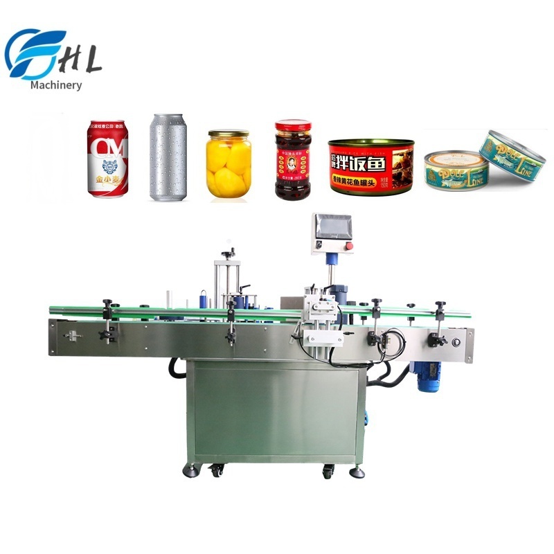 Automatic 5 Gallon Round Paint Barrel Labeler Square Buckets Pail Side Sticker Labeling Machine