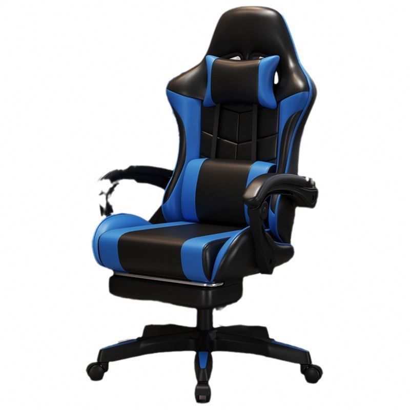 comfortable navy blue leather ergonomic PC com ter game chair massage silla gamer gaming chair with speaker