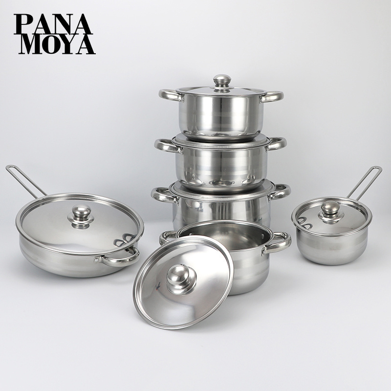 12pcs stainless steel cookware sets kitchen accessories set cookware