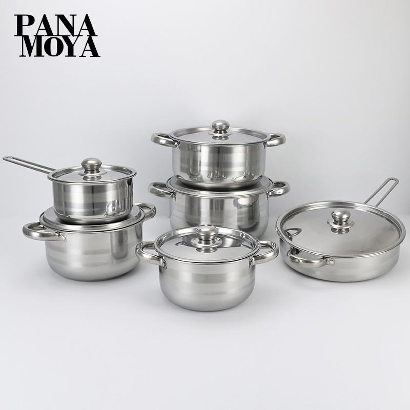 12pcs stainless steel cookware sets kitchen accessories set cookware