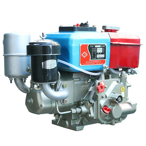 5HP hand cranked single cylinder water-cooled diesel engine, four stroke agricultural engine, ship engine