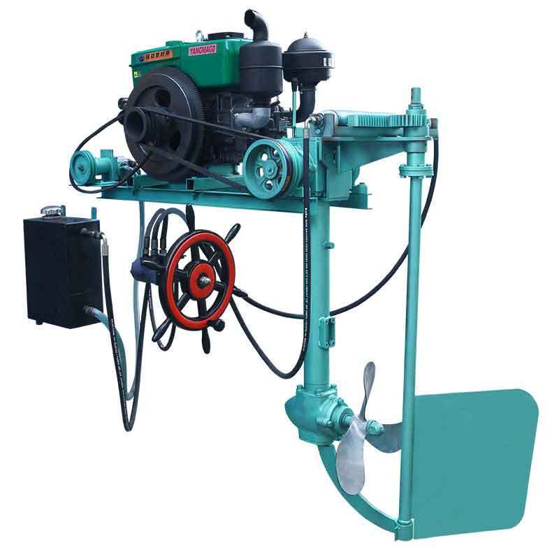 28HP electric start single cylinder water-cooled diesel engine, hydraulic marine outboard engine, four stroke engine propeller