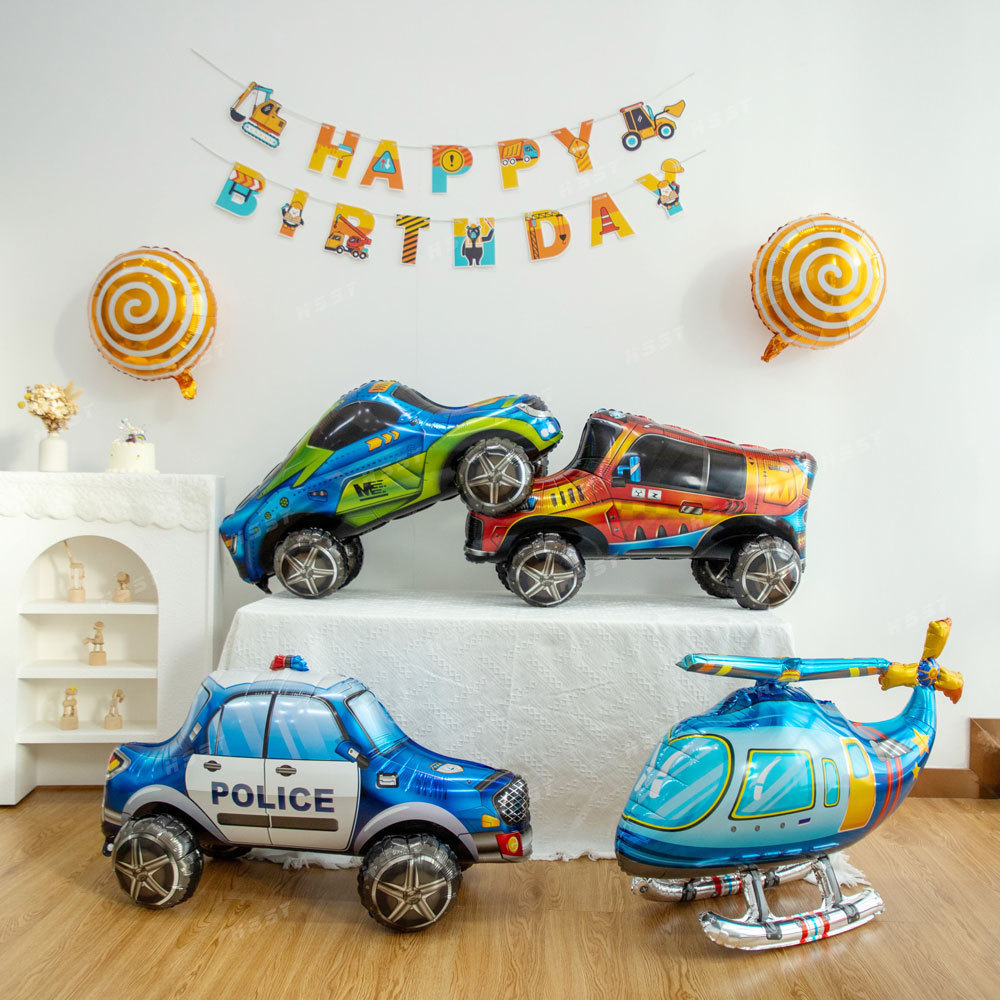 New Design Boy Gifts Inflatable Toys Party Decor globos Decoration parties Jeep Sports Car 3D Mylar Foil Balloons