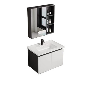 Modern vanity bathroom mirror cabinet with basin shower cabinet bathroom aluminum bathroom vanity