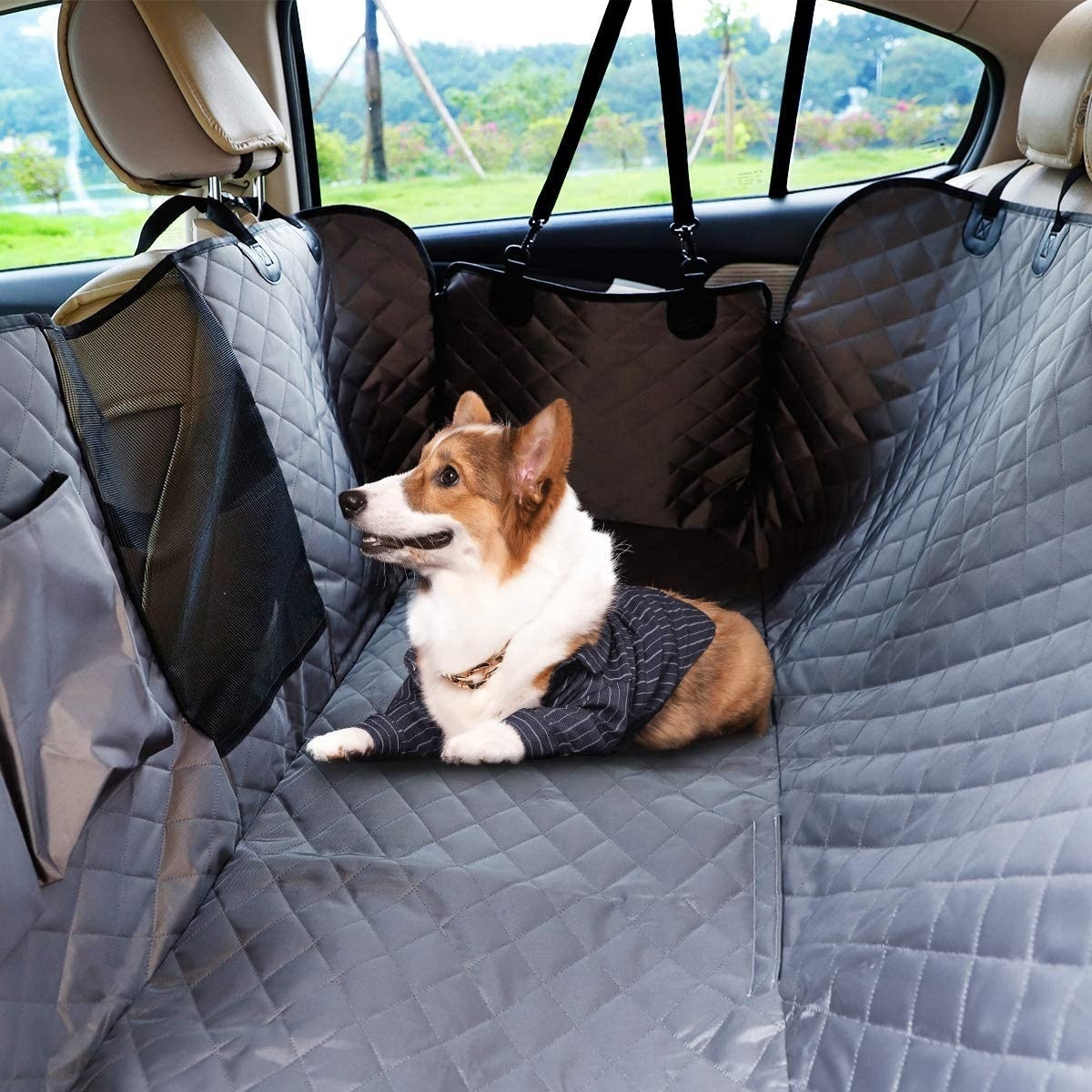 Hot Selling Waterproof Scratch Proof Dog Car Seat Cover Oxford Fabric Blanket Pet Hammock With Visual Window