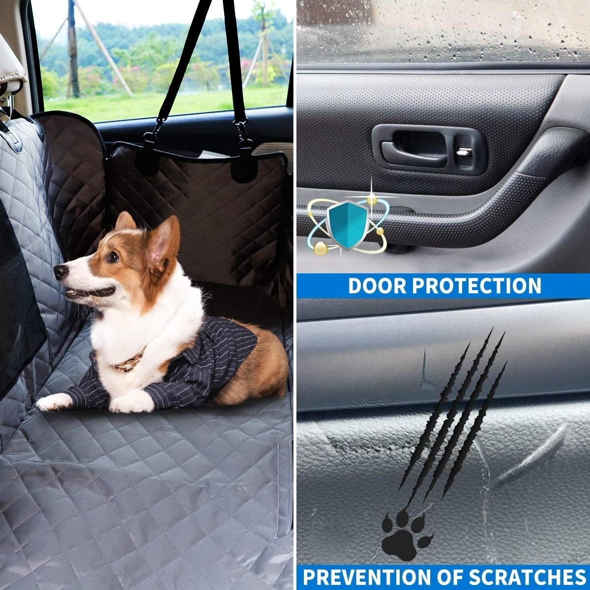 Hot Selling Waterproof Scratch Proof Dog Car Seat Cover Oxford Fabric Blanket Pet Hammock With Visual Window