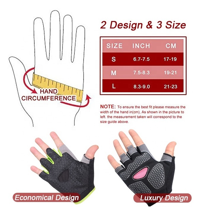 Unisex Cycling Half-finger Biking Mtb Road Bicycle Gel Pad Shock-absorbing Anti-slip Breathable Motorcycle Mountain Bike Gloves