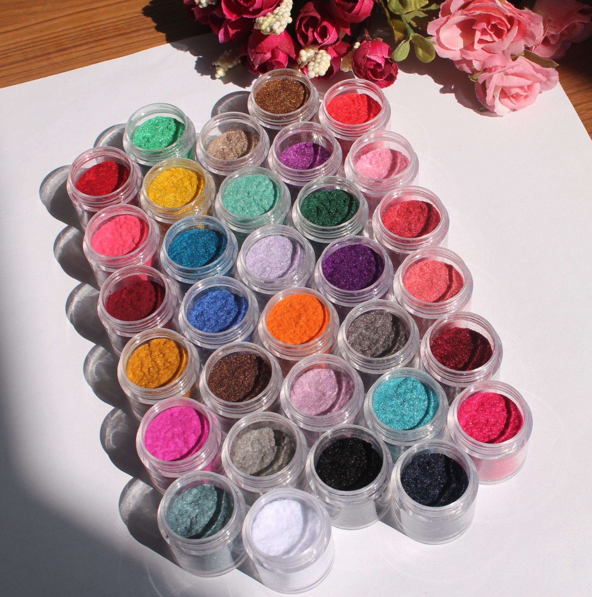 100% pure nylon flock powder for nails velvet powder 32 colors