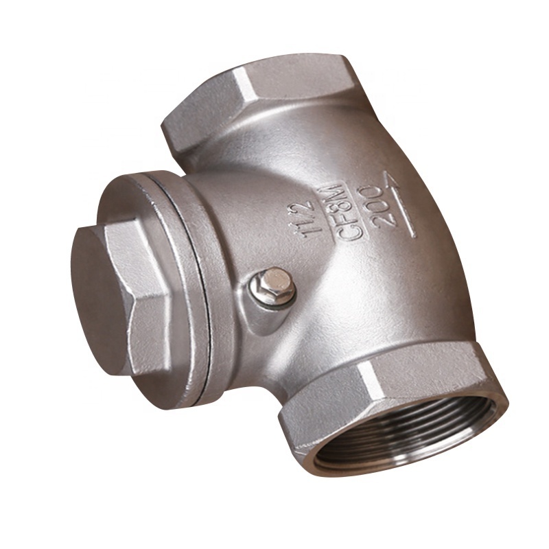 Check Valve Swing Type Stainless Steel 304 316 Ball Check Valve NPT BSP Threaded 1/2'' 3/4'' Swing Check Valve