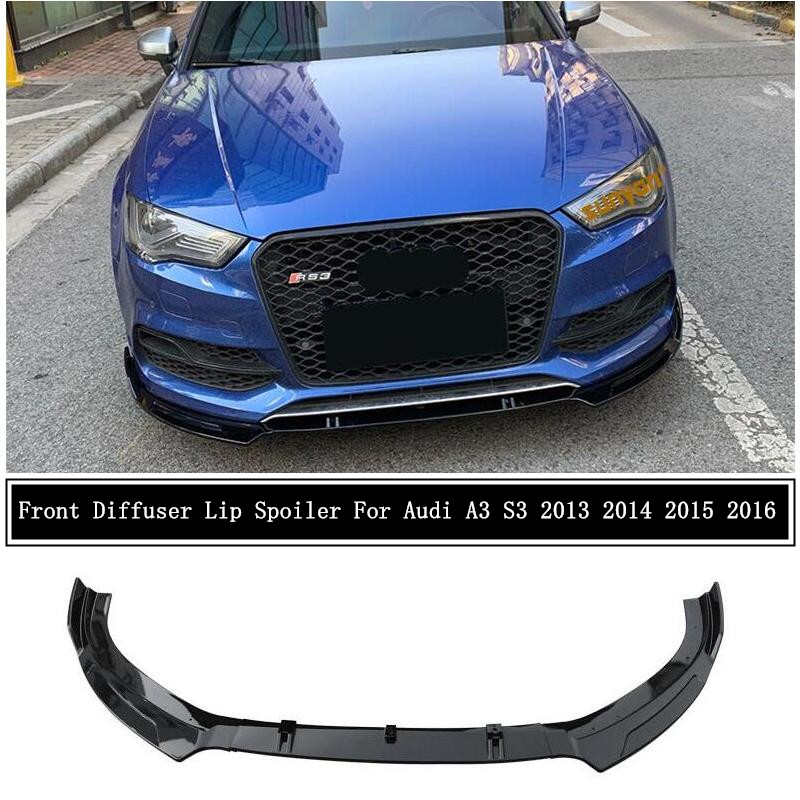 Factory Supply Other Auto Plastic Accessories Car Parts Front Chin Lip, Anterior lip Font Bumper Lip Spoiler For A3 S3 2013-2016