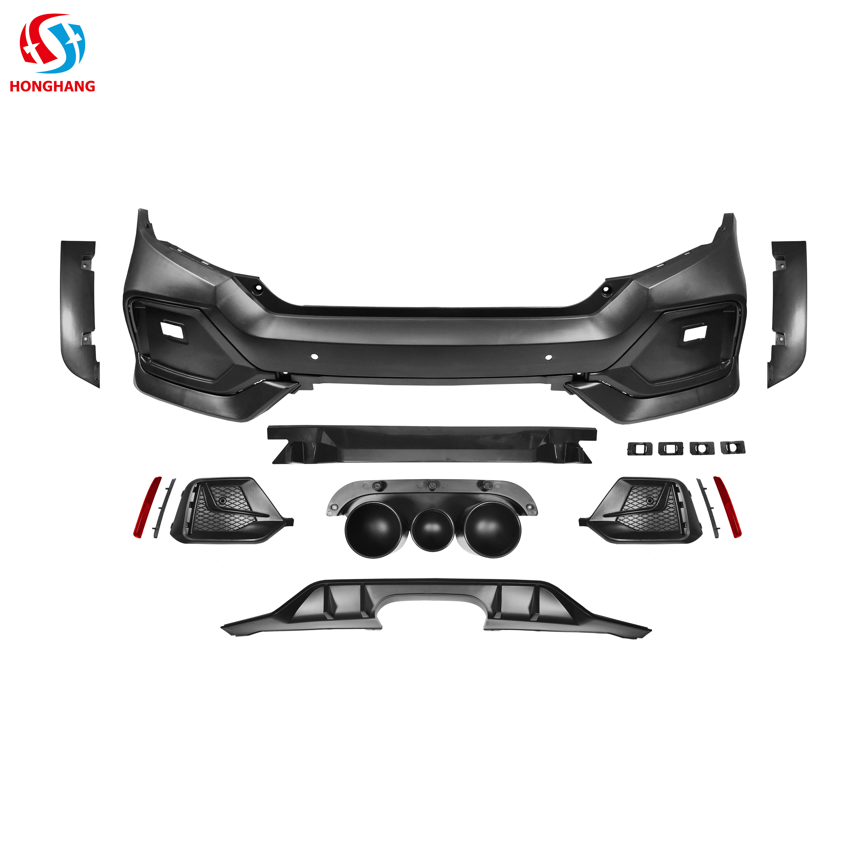 Automotive Parts Front Bumper Rear Diffuser Lip Side Skirt Spoiler for Honda Civic Fd2 Type R Body Kit 2020 2021 2022