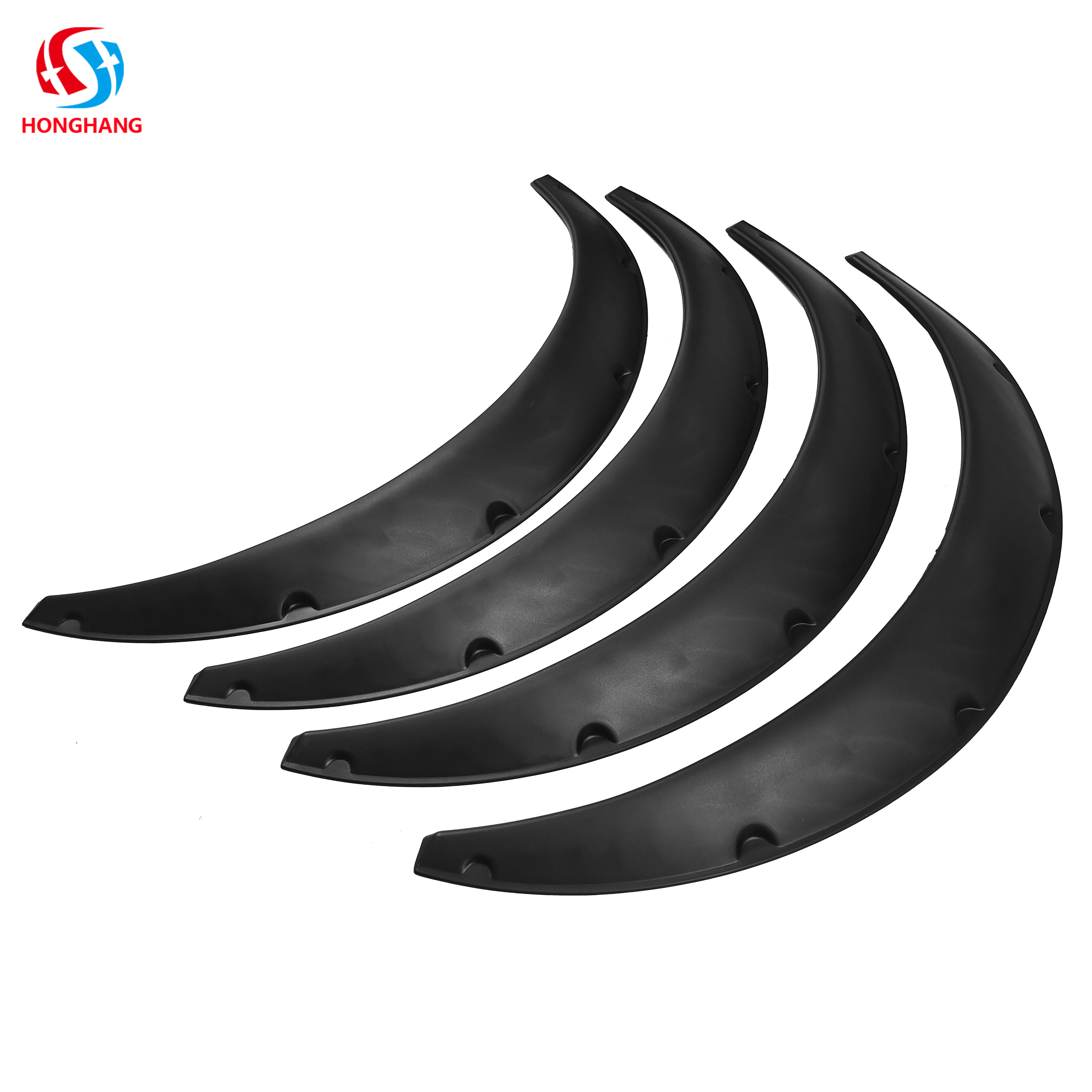 Honghang Auto Accessories Wheel Trim Car Auto Parts Wheel Eyebrow Matt Black Wheel Arch Universal Fender Flares For All Cars