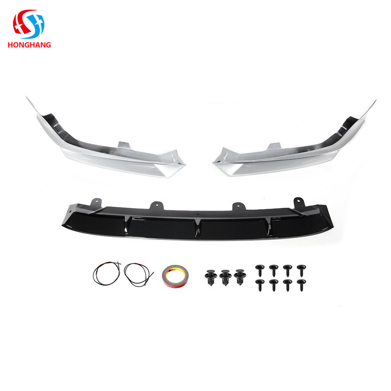 Honghang Manufacture Car Exterior Accessories Gloss Black Front Bumper Lip splitter For Honda Accord 2018 2019 2020 2021