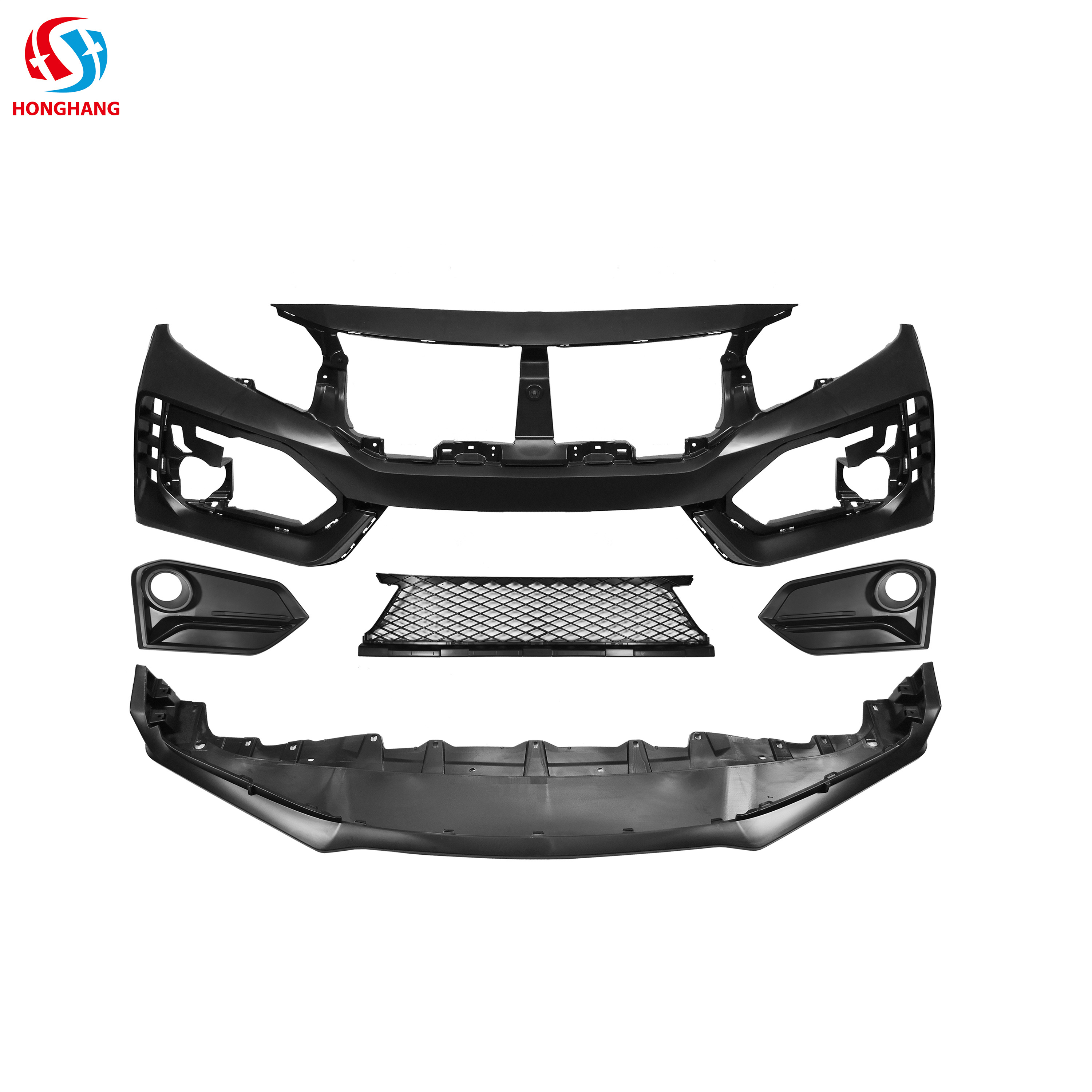 Automotive Parts Front Bumper Rear Diffuser Lip Side Skirt Spoiler for Honda Civic Fd2 Type R Body Kit 2020 2021 2022