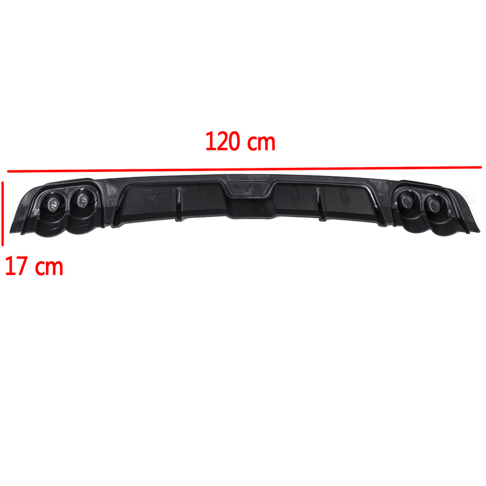 Honghang Manufacture Universal Rear Bumper Diffuser, Gloss Black PP Plastic Rear Bumper Protector For All Cars